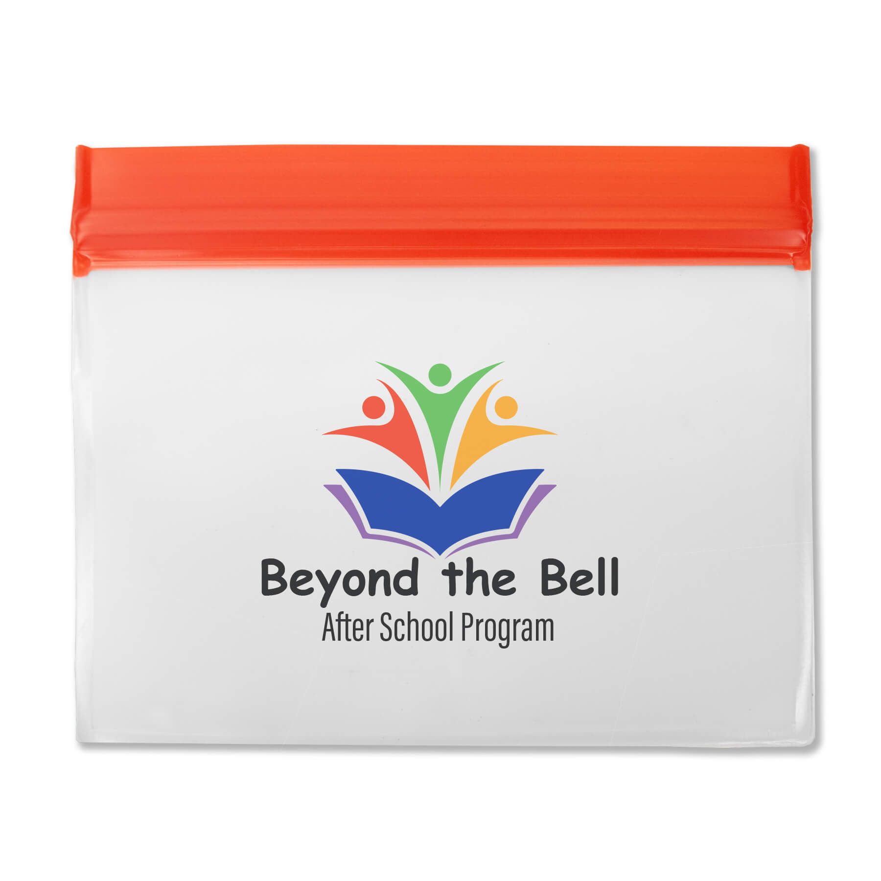 Clear with Red Zip Lock Imprinted